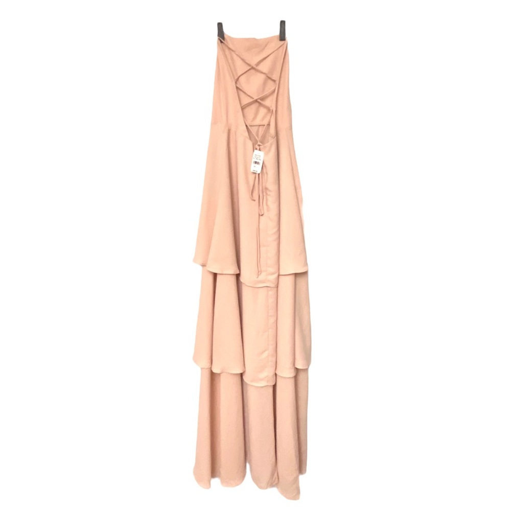 NWT SHOW ME YOUR MUMU Calypso Ruffle Blush Gown - Picture 7 of 12